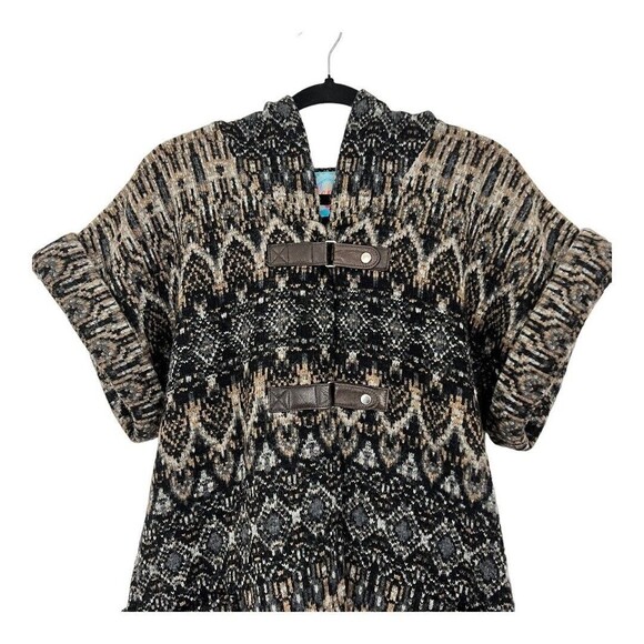 Plenty by Tracy Reese Medium Short Sleeve Hooded Cardigan Sweater - Picture 2 of 5